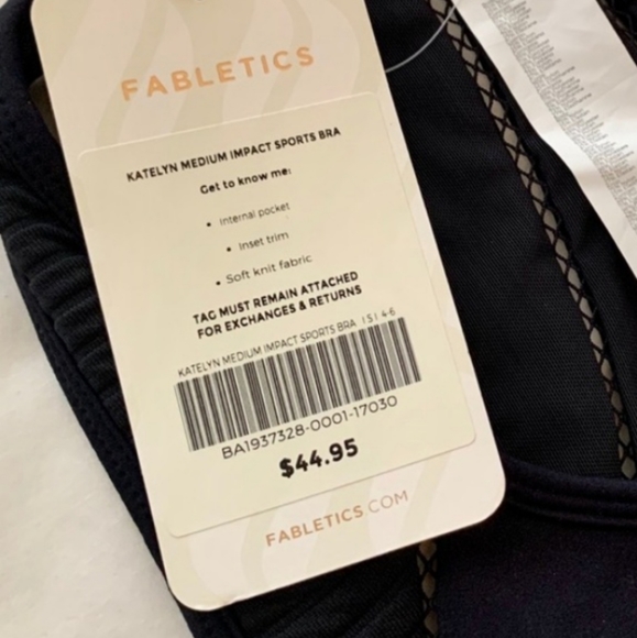 Fabletics Katelyn Medium Impact Sports Bras Sz Medium ⚫ Basic Black Worn 1 or 2x - Picture 6 of 7